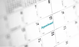 Calendario con un appuntamento segnato